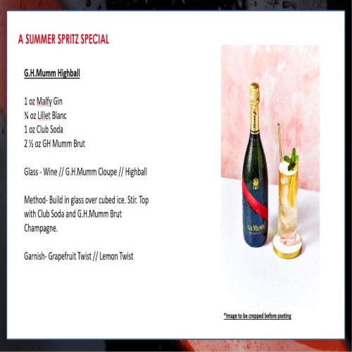 G.H. Mumm Brut Mumm Grand Cordon Champagne France Sparkling Wine Perspective: back