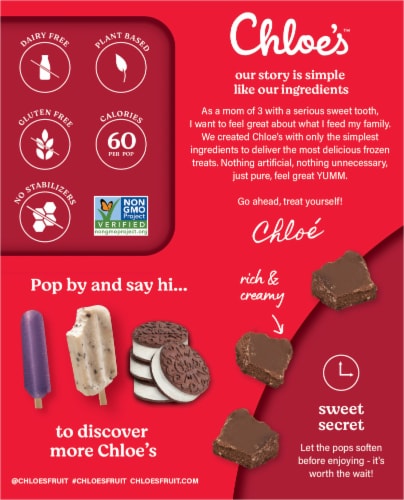 Chloe's™ Dark Chocolate Pops Perspective: back