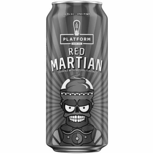Platform Red Martian Sour Ale Beer Perspective: back