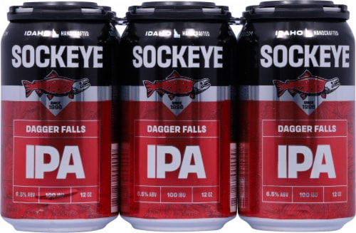 Sockeye Brewing Dagger Falls IPA Beer Perspective: back