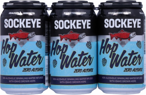 Sockeye Hop Water Zero Alcohol Beer Cans Perspective: back