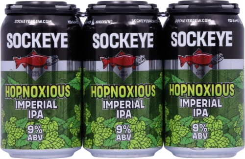 Sockeye Hopnoxious 6 Cans Perspective: back