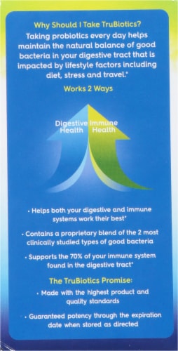 Trubiotics® Digestive + Immune Health Probiotic Supplement Perspective: back