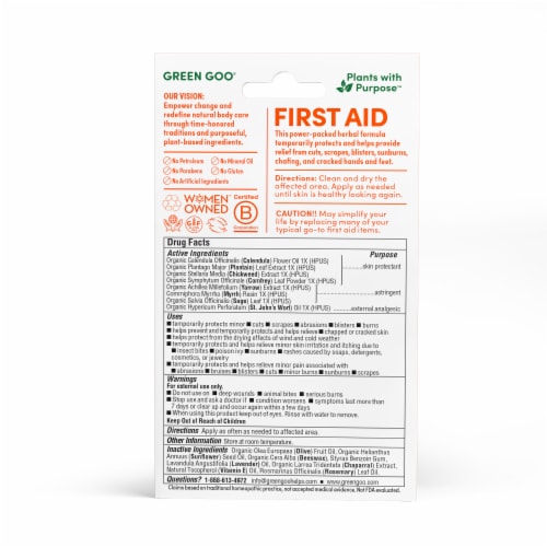 Green Goo® First Aid Large Salve Tin Perspective: back