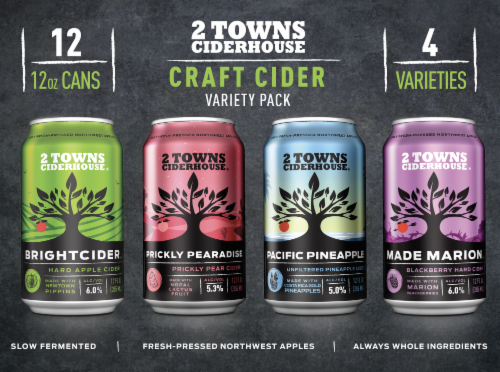 2 Towns Ciderhouse® Craft Cider Variety Pack Perspective: back