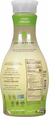 Califia Farms® Ginger Limeade Juice Perspective: back