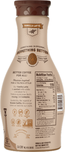 Califia Farms Vanilla Almond Latte Cold Brew Coffee Perspective: back