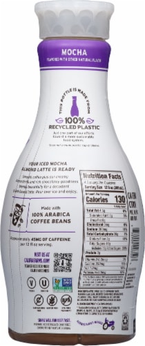 Califia Farms Mocha Almnd Latte Almondmilk Coffee Perspective: back