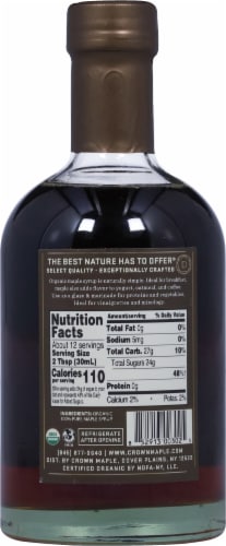 Crown Maple Syrup Dark Color Maple Syrup Perspective: back