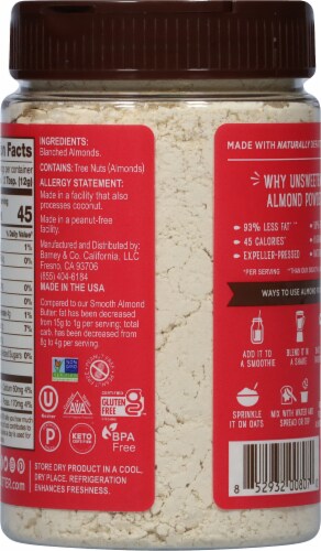 Barney Butter® Unsweetened Powdered Almond Butter Perspective: back