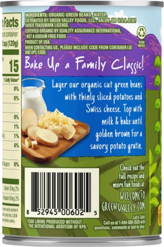 Green Valley® Organic Cut Green Beans Perspective: back