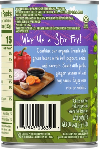 Green Valley® Organics French Cut Green Beans Perspective: back