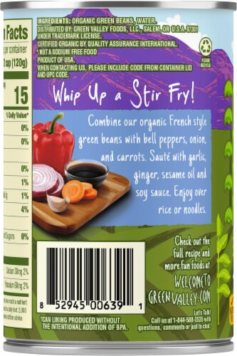Green Valley® Organics French Cut Green Beans Perspective: back