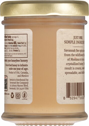 Savannah Bee Company® Original Whipped Honey Perspective: back