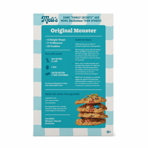 Meli's Original Gluten-Free Cookie Mix Perspective: back