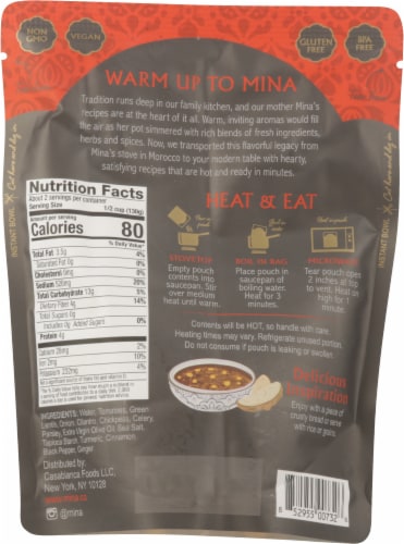 Mina® Harira Moroccan Chickpea Lentil Soup Perspective: back