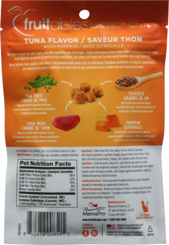 Fruitables Tuna Flavor with Pumpkin Cat Treats Perspective: back
