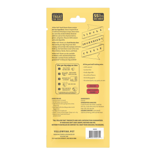 Yellow Yak® Large Cheese Yaky Chew Dog Treat Perspective: back