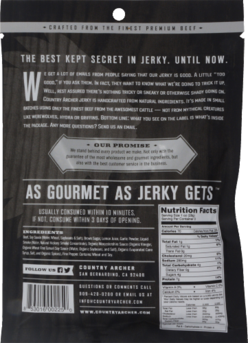 Country Archer Original Beef Jerky Perspective: back