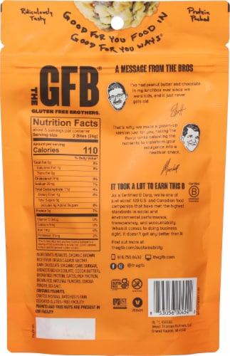 The GFB® Chocolate Peanut Butter Bites Perspective: back