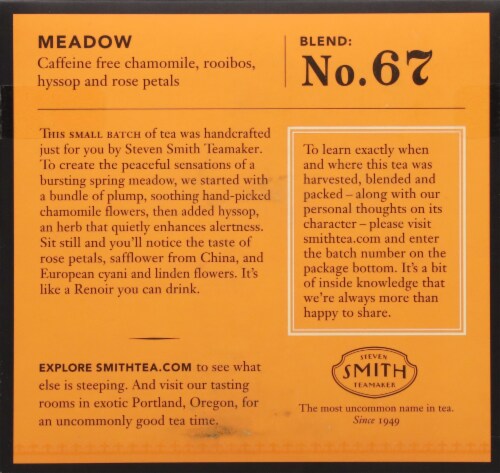 Steven Smith Teamaker Meadow Herbal Tea Sachets Perspective: back