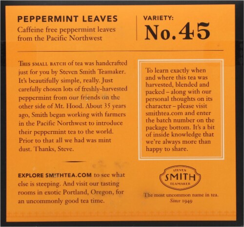 Peppermint Leaves Herbal Infusion Perspective: back
