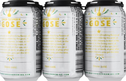 Westbrook Brewing Company Lemon Cucumber Gose Perspective: back