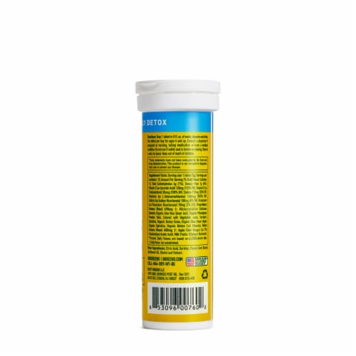 8Greens® Natural Lemon Ginger Effervescent Detox Tablets Perspective: back
