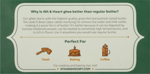 4th & Heart Ghee Unsalted Butter Sticks Perspective: back