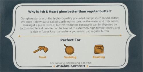 4th & Heart Ghee Salted Butter Sticks Perspective: back