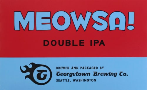 Georgetown Meowsa! Double IPA Craft Beer Perspective: back