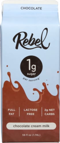Rebel Lactose Free Chocolate Cream Milk Perspective: back