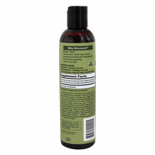 HU Mineral™ Humic-Fulvic Acid Minerals plus Immune Boost Raw Liquid Perspective: back