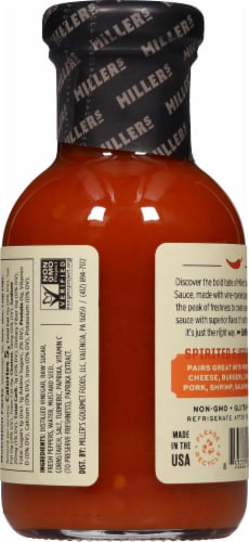 Millers Sweet & Spicy Banana Pepper Hot Mustard Perspective: back