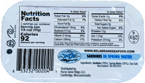 Bela® Sardines in Spring Water Perspective: back