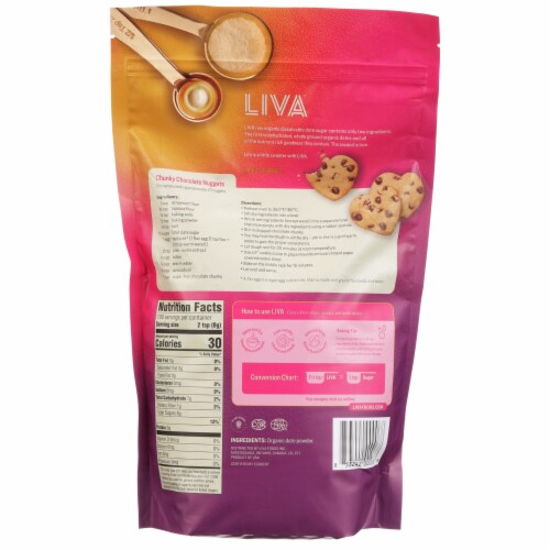 LIva Raw Date Suger Baking Pack Perspective: back