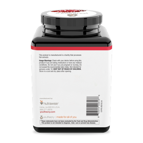 Youtheory™ Resveratrol Anti-Aging Benefits Tablets Perspective: back