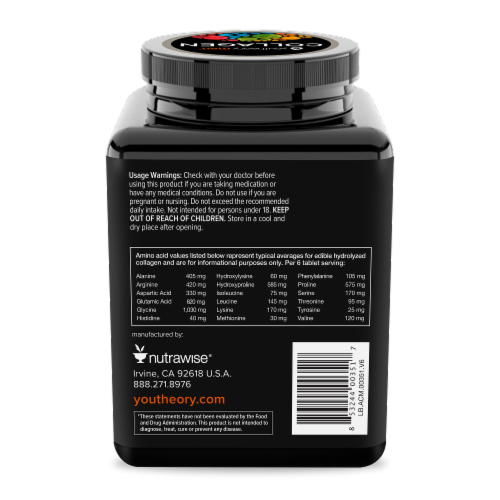 Youtheory Men's Collagen Supplement Tablets Perspective: back