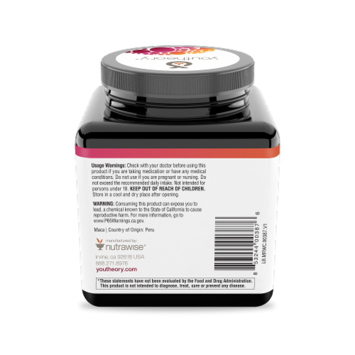 Youtheory® Women's Maca Root Vegetarian Capsules Perspective: back
