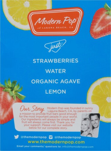 Modern Pop™ Strawberry Lemonade Fruit Bars Perspective: back