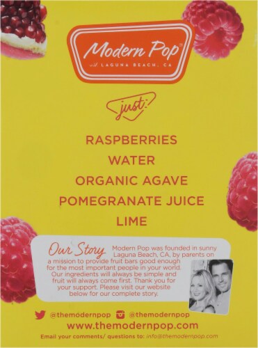 Modern Pop Raspberry Pomegranate Fruit Bars Perspective: back