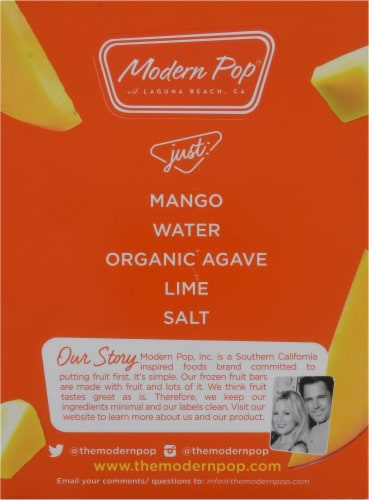 Modern Pop Mango Fruit Bars Perspective: back