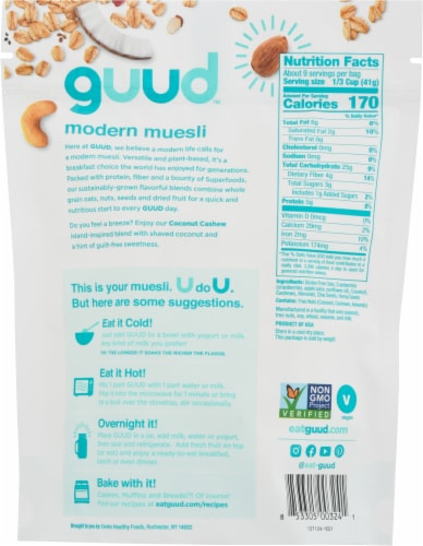Evoke Gluten Free Super Muesli Perspective: back