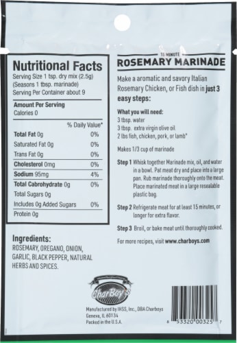Charboy's 15-Minute Rosemary Marinade & Rub Perspective: back
