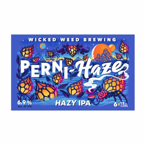 Wicked Weed Brewing Perni-Haze Hazy IPA Perspective: back