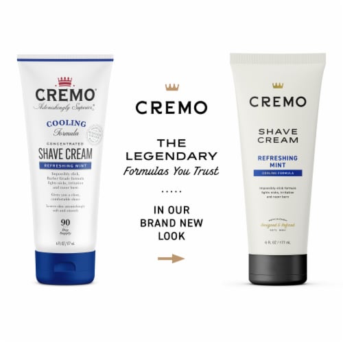 Cremo Cooling Shaving Cream for Men Hydrating Refreshing Mint Scent Perspective: back