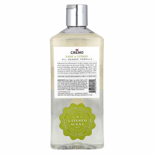 Cremo® Body Wash Sage & Citrus Perspective: back