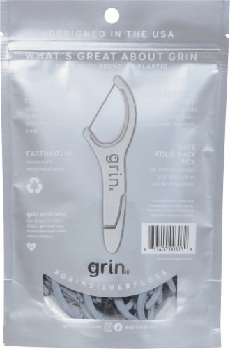 Grin® Silver Antibacterial Flosspyx™ Perspective: back