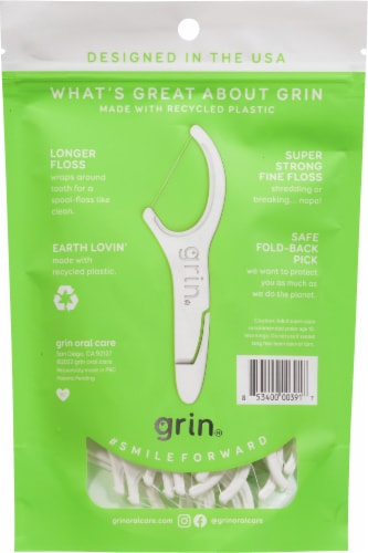 Grin® Fine Minty Flosspyx Flossers Perspective: back