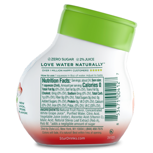 Stur® Freshly Fruit Punch ANtioxidant Water Enhancer Perspective: back